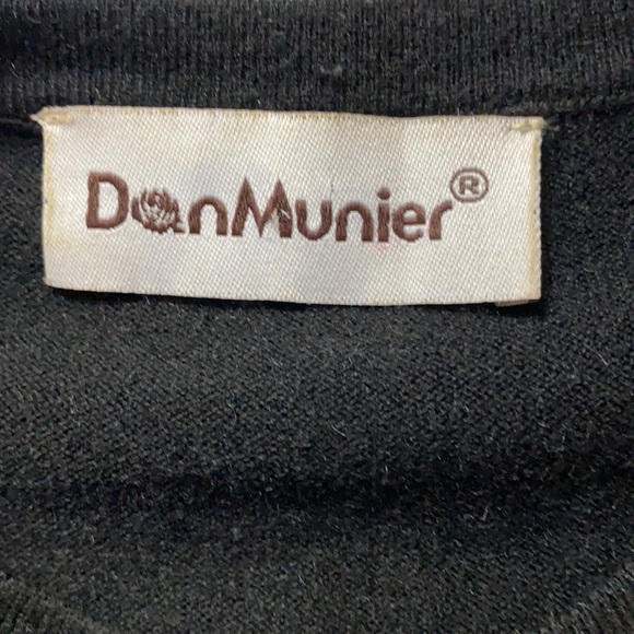 Dan Munier 3D Flower Appliqué Black Burgundy Dress - Picture 6 of 7